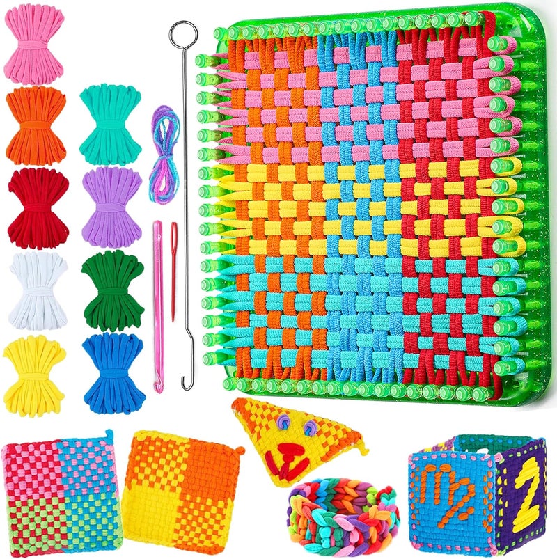 Renlive Upgraded Weaving Loom Kit Toys for Kids & Adults, DIY Arts & Crafts, Easy Potholder Loom Knitting Activity for Beginners, Ideal Gifts for Girls Ages 5 6 7 8-12 13 Years Old, 252 Craft Loops - Image 1
